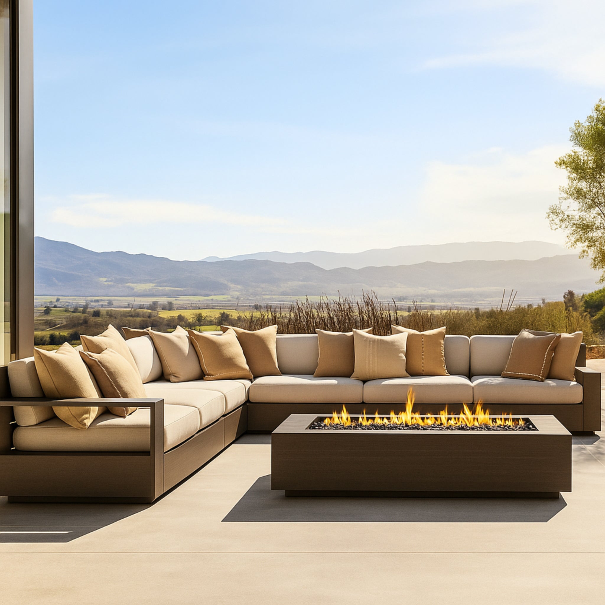 StoneLyte Horizon 60 Concrete Fire Pit